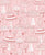 Retro Mushroom Light Pink, White and Dark Pink- Mouse Mowing Moss Collection Image