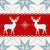 Nordic Christmas - Reindeer & Nordic Star Fair Isle Sweater In Red & Blue Image