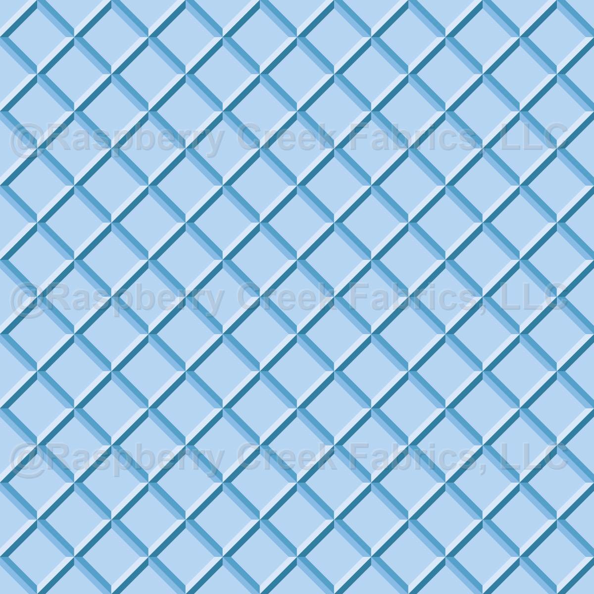 Crispy Waffle Wafers Checkerboard Baby Blue