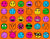 Neon Funny Faces in Orange Image
