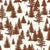 Pine Tree Forest Cinnamon Brown on Ivory Image