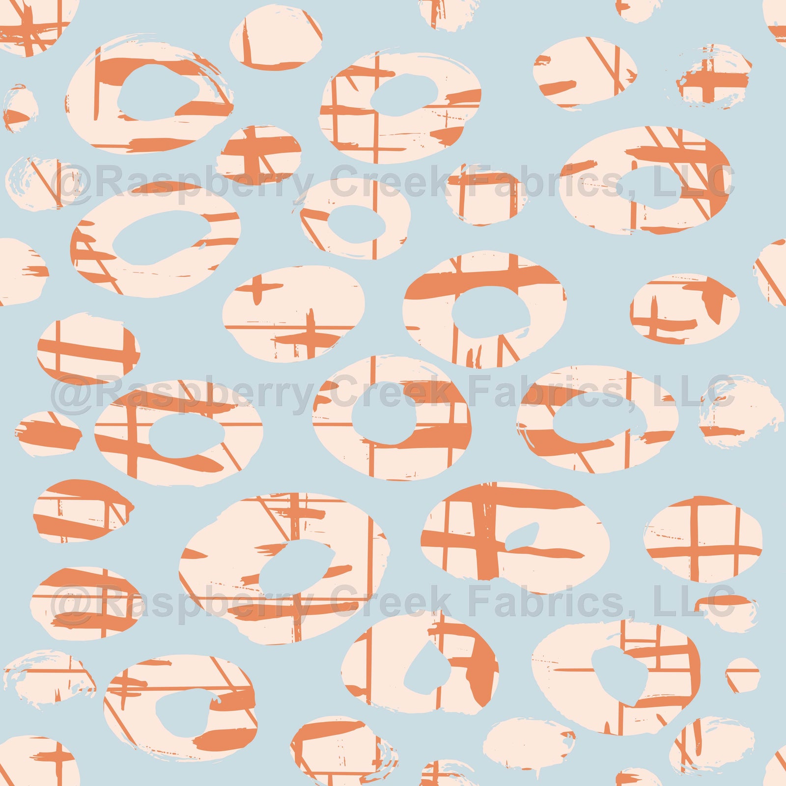 Trust - Brush stroke shapes, circles, lines, texture, pine trees, abstract geometric.