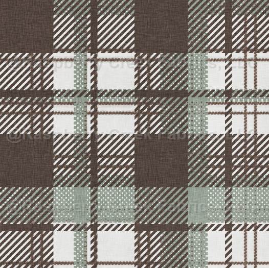 Plaid coordinate in brown and green aqua - mint and chocolate winter gingham - fall tartan - shirt fabric - outdoor picnic blanket - cabincore - cozy