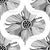 Monochrome Topography Flower Tangle Retro Ogee Image