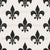Pretty In Paris - Black Fleur de Lis on Cream Image
