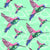 Hummingbirds Green Right Facing Image