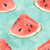 Watercolor Watermelon Slices on Aqua Image