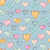 Penelope Pastel Hearts on Blue Image