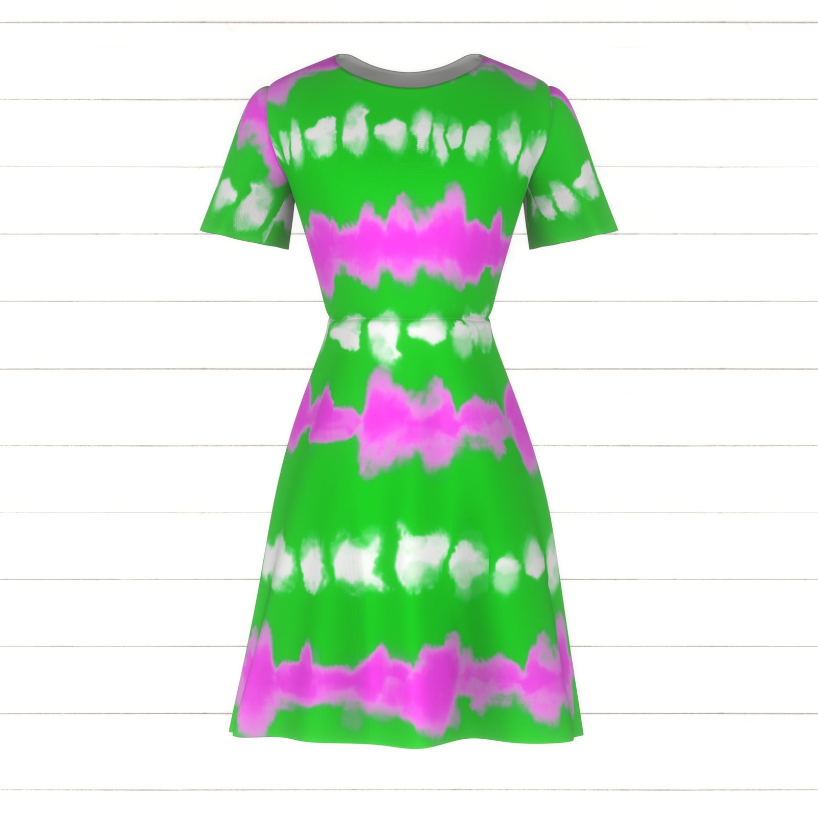 Shibori, stripes, summer, bright green, neon, pink, boys, girls, swim, safe swim, spectrum splash, family matching