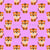 Cute Cartoon Baby Tiger on Bright Purple Pink Wallpaper Image