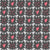 Triple hearts outlined windowpane checkerboard filled with hearts in hand-drawn lineart – love leverage collection – white pink-orange – Fun modern twist on the classic checkerboard in a valentines color palette. Spread some love. Image