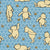 Classic Winnie the Pooh and Bees on Vintage Blue Honeycomb Image