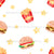Burgers and Fries Stars Fast Food White Image