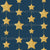 Space Girl & Space Boy - Golden Starfall on Navy Image