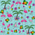 Festive Flamingo Party (Pool Blue) Image