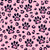 Wild Leopard Animal Dog Paw Prints Pink Image