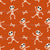 Happy Skeletons Skulls and Crossbones in Orange Image