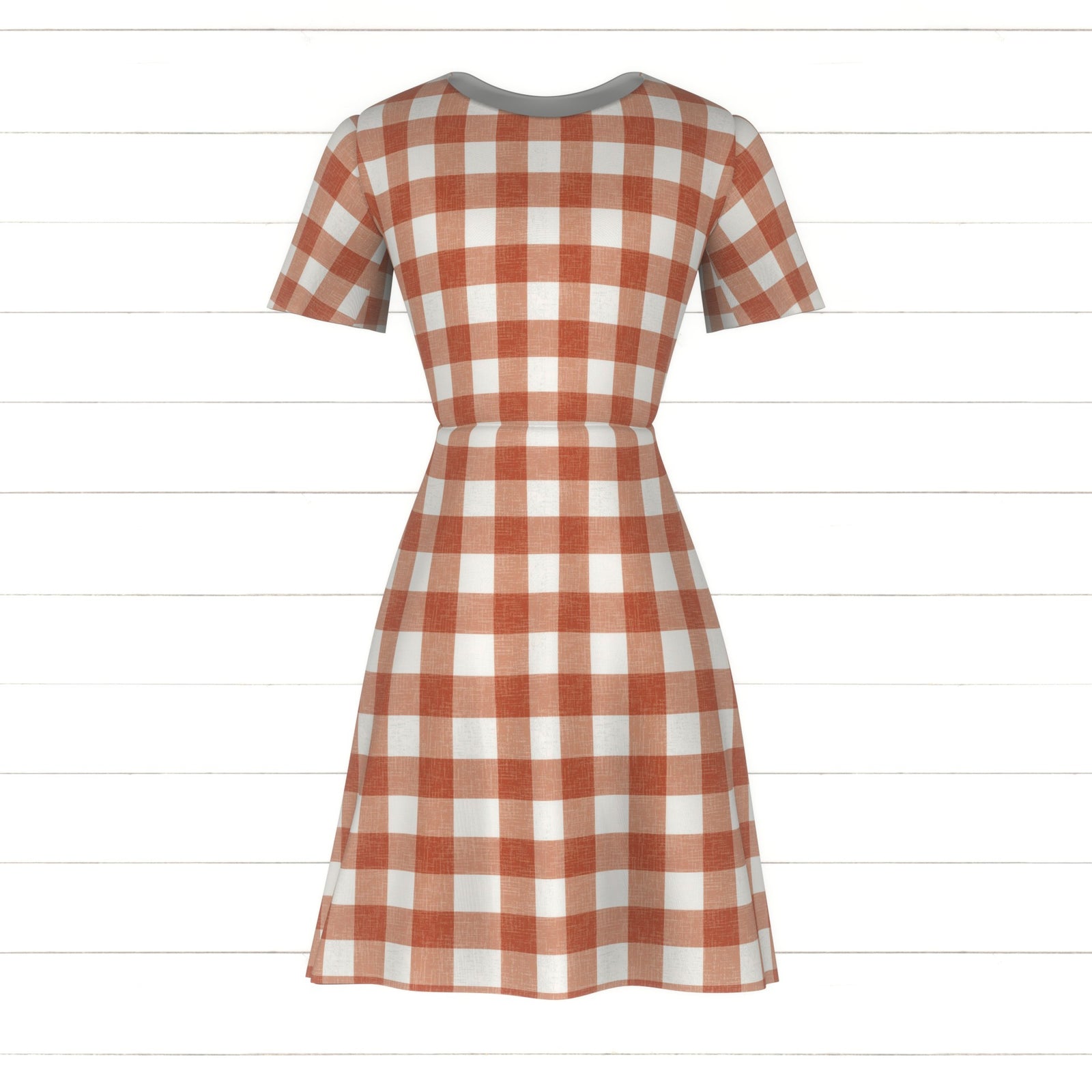 Happy Thanksgiving Collection - Linen Gingham - Rust (medium)