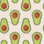 Ikat Avocados Tonal Green Linen Beige Textured Maximalist Market Produce Image