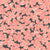 Peach Flurry on Gray- Large Scale Image