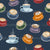 Mini Coffee Mugs on blue - Coffee Time Collection Image
