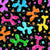 Party Pups Neon Rainbow Balloon Dogs Animals Black Image