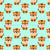Cute Cartoon Baby Tiger on Pale Turquoise Wallpaper Image