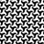 Houndstooth Pattern, Triskelion, Black and White Image