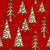 Leopard print Christmas trees on red Image