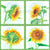 Sunflower Quilt Panel Squares - Bright Sunflowers collection Image