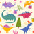 Cute Christmas dinosaurs, large Image