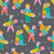 Bright Colorful Pencils and Cute Kids Classroom Stationery Dark Gray Image