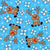 Red Nosed Reindeer and Peppermint Swirl Candies on Blue Image