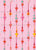 Mid-century Retro Christmas Decoration Stripe Pink and Red Image