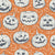 Jack-o'-lanterns and wavy details in orange and medium gray. Image