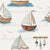 Sailboats and Buoys On Cream | Boats and Seagulls | Nautical Boats | By The Sea Collection Image
