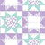 Floral Quilt Stars Seafoam Blue Green, Purple And White Version 2 Image