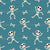 Happy Skeletons Skulls and Crossbones in Turquoise Image