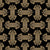 Greek Ornament, Greek Key, Brown on Black Image