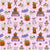 Groovy Retro Spooky and Cute Halloween Elements on Pink Image