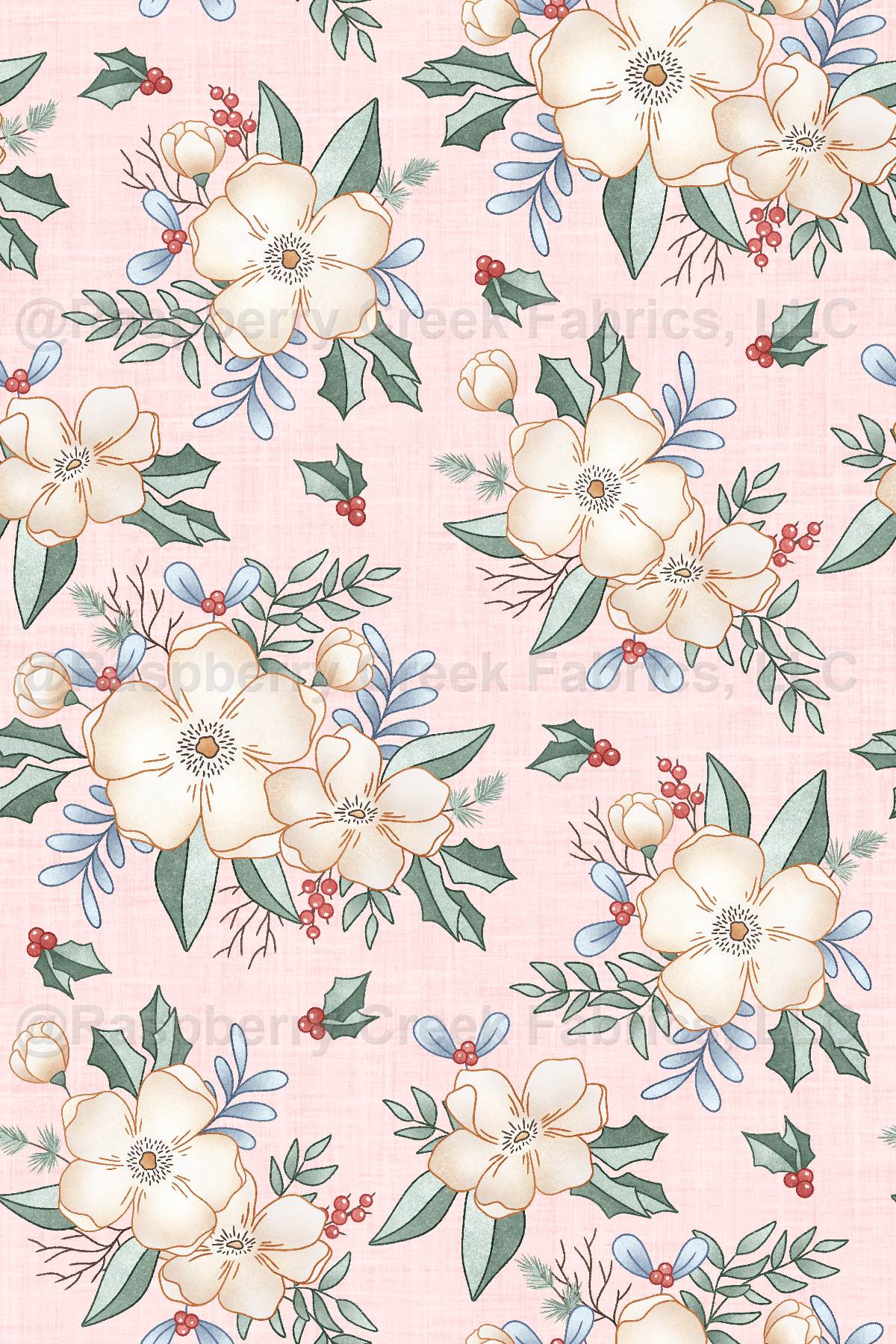Winter Wonderland Floral Baby Pink