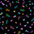 Rainbow Party Confetti Black Image