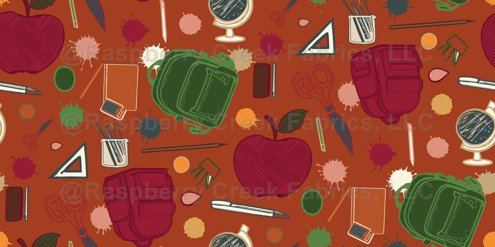 School days orange background. Collection: Back to School