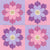 Bold Retro Daisy Checkerboard in Pink and Purple Image