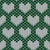 Faux Knitted Wool Hearts Hygge Nordic Warm Grandpa Style White on Green Image