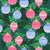 Folk Christmas Ornaments Holiday Baubles in Emerald Green and Pink Image