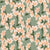 Lucky Spring Garden collection painterly peach orchids on a light green color background. Image