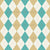 Argyle Pattern, White Blue Beige, Orange Stitching Image