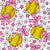 Softball Daisy Floral with Bows and Stars in Pink Image