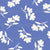 White Floral on Blue Image